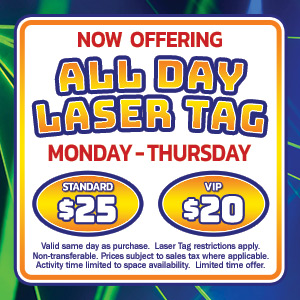 All Day Laser Tag Mon-Thurs