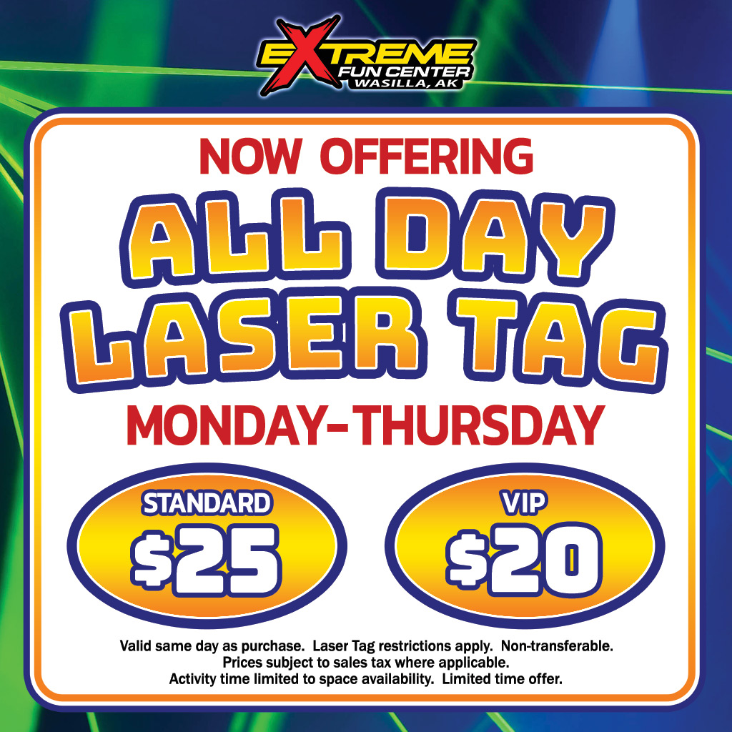All Day Laser Tag Mon-Thurs